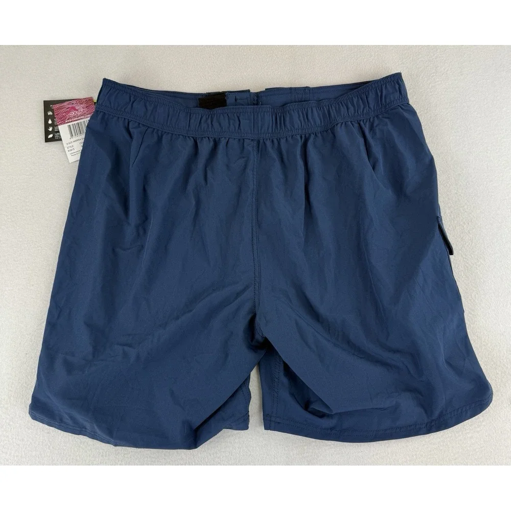 Kanu Board‎ Surf Shorts Mens 2X Blue Swim Trunks Cargo Board NWT